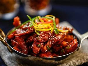 Honey Chilli Lotus Stem With Fries