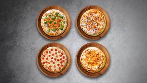 4 Single Toppings Pizza + Cold Drink 750ml Combo