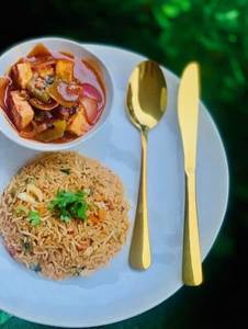 Chilli Paneer + Fried Rice