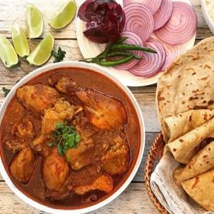 (chicken Curry + 3 Roti + Salad + Achar) Combo Meal