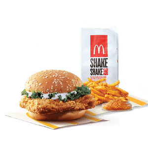 McSpicy Chicken Burger + Fries (M) + Piri Piri Spice Mix