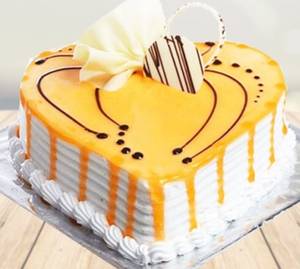 Pineapple Heart Shape Cake