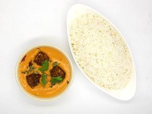 Roasted Tempeh Tikka In Malabar Curry With Jeera Rice
