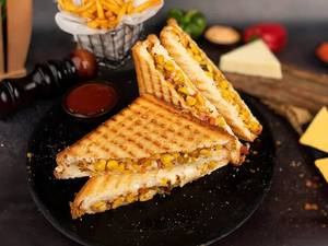 Corn And Cheese Grilled Sandwich