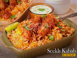 Chicken Seekh Kebab Biryani (boneless)