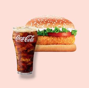 American Veg Cheese Burger With Coca-cola 330ml