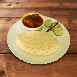 Steam Rice With Chicken Curry