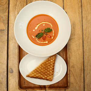 Grilled Tomato Soup + Grilled Cheese Sandwich