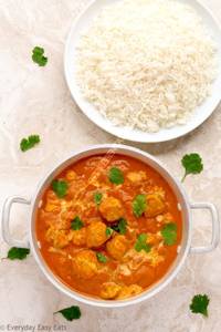 White Rice And Chicken Curry [Bone]