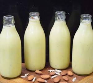 Homemade badam milk