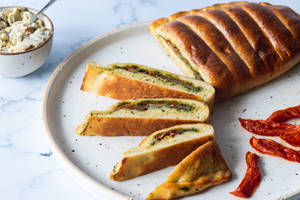 Sundried Tomato & Basil Pesto Stuffed Bread