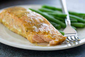 Grilled Fish In Honey Mustard Sauce