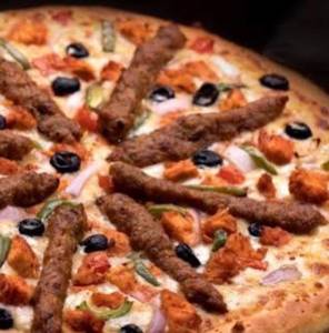 Seekh Kabab Pizza [chi/mutton]