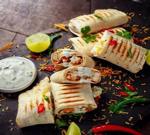 Schezwan chicken shawarma