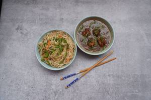 Jumbo Veg Manchurian + Veg Noodles