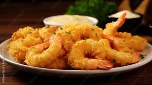 Golden Fried Prawns