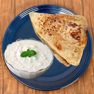 2 Plain Paratha With Dahi