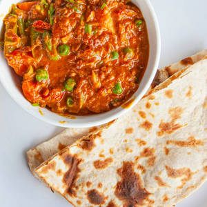 Mushroom masala with naan [2 pieces]