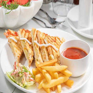 Veg Grilled Sandwich + French Fries Combo
