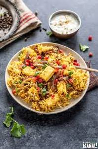 Paneer Biryani with Raita