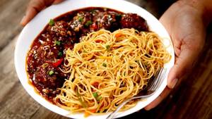 Veg Noodles + Veg Manchurian