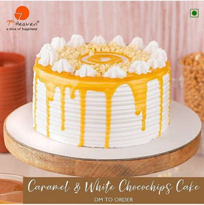 Caramel White Choco Chip Cake