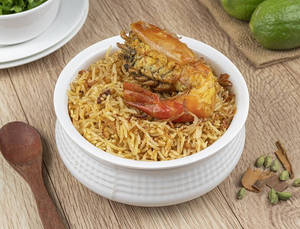 Jumbo Malai Chingri Biryani (1 Pc)