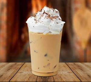 Cold coffee with ice cream 