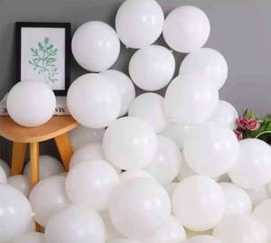 Party Balloons White Colour (50pcs)