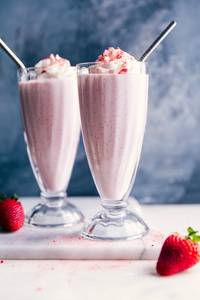 Strawberry milkshakes