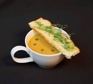 Roasted Pumpkin Soup With Basil Oil