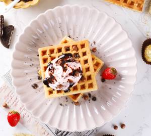 Nutty Rocher Waffles