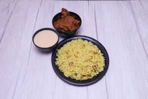 Mutton Kosha(3 Pieces) With Basonti Pulao With Sweet Chutney