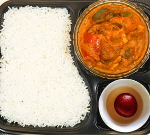 Kadhai Paneer Rice Thali