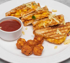 African Tandoori Veg Pizza  Sandwich