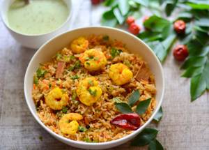 Prawns biryani
