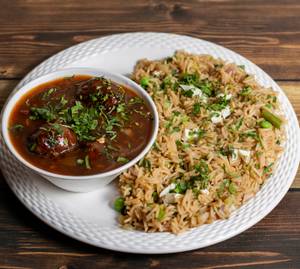 Fried Rice with Manchurian  