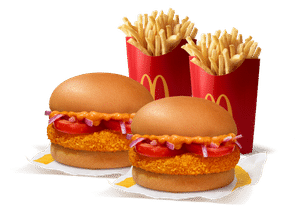 2 McAloo Tikki Burger + 2 Fries (L)