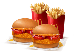 Burger Combo for 2: McAloo Tikki