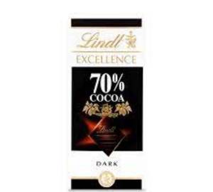 Lindt excellance 70% cocoa intense dark 100 gm