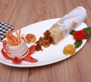 Chicken French Fries Shawarma With Salad