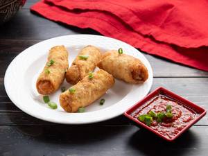 Veg Spring Rolls (3pcs) With Mayo Dip