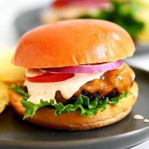 Veg Cheese Mexican Burger