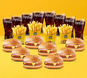 8 Veggie Supreme Jalepeno Burger + 4 Salted Fries + 8 Pepsi (250Ml)