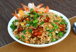 Fried Rice With Manchurian Gravy