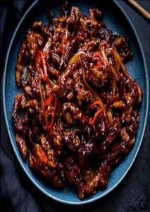 Golden Garlic Shredded Beef