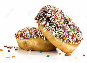 Rainbow Sprinkled Chocolate Doughnut (donut)