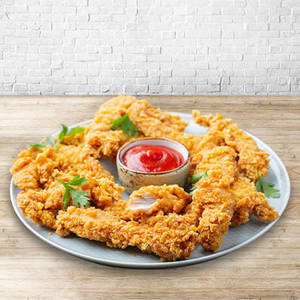 Korean Hot & Spicy Chicken Strips With Fries