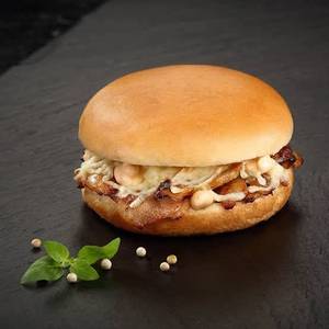 Chicken kebab burger with cheese