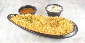 Chicken Dum Biryani + Raita + Gravy